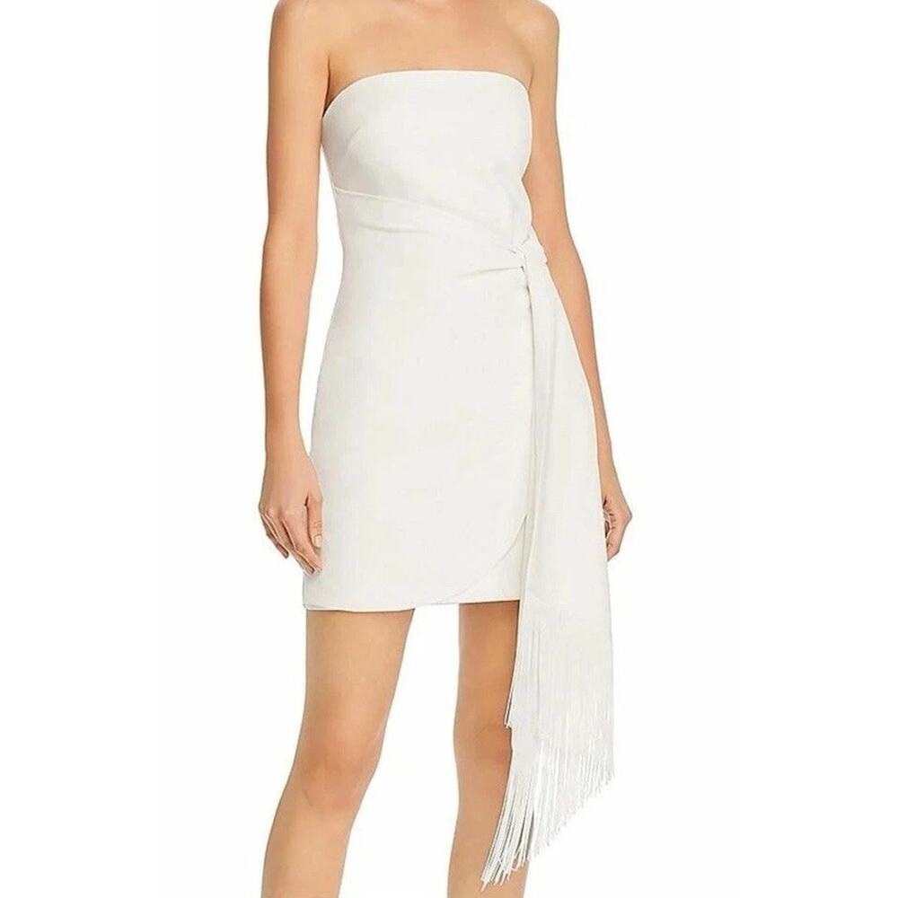 Likely Womens White Solid Lexie Strapless Bodycon Sash Mini Dress Size 6 $275